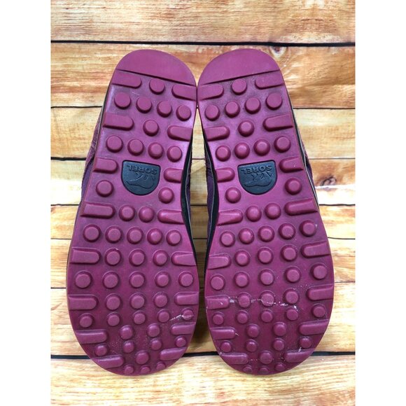 Sorel Glacy Vino Snow Winter Fleece Lined Waterproof Boots Womens 6.5 (t6n) - Picture 7 of 10